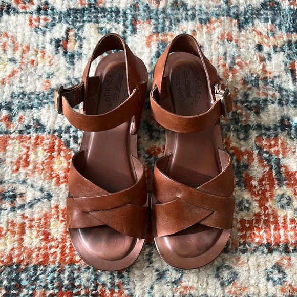 KorkEase Shoes Korkease Myrna Leather Low Wedge Sandal Poshmark